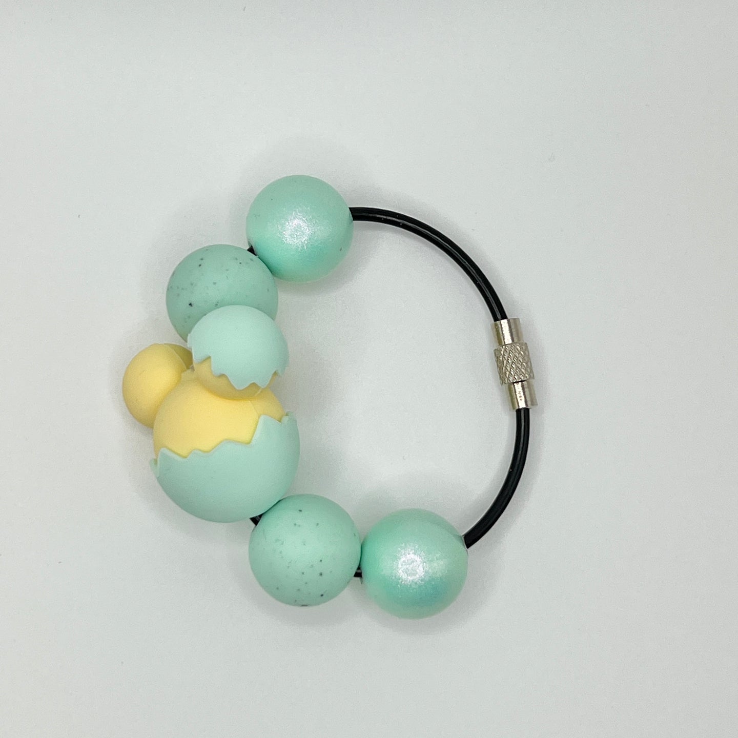 Granite Mint Mouse Egg Cup Charm